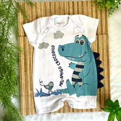 Macacão Crocodilo - Estampa Interativa - BabyNi