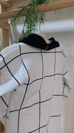 Macacão White and Black com Bandana - BabyNi