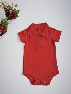 Body Polo Vermelho Verão