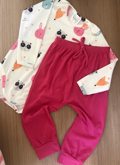 Imagem do Conjunto Animais Calça Rosa