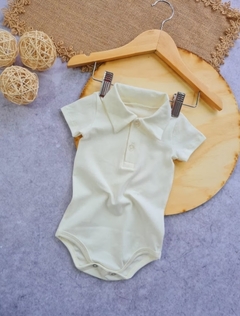 BODY GOLA POLO CURTO - Branco e Off - comprar online