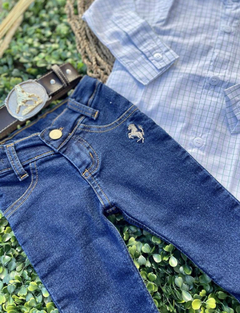 Calça Jeans Bordada Cavalinho