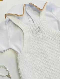 Conjunto Batizado - Jardineira Pureza e Body Espírito Santo. - comprar online