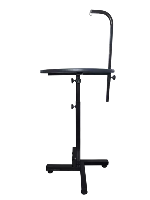 MESA DE TOSA PLENITUDE COM REGULAGEM DE ALTURA, TAMPO REDONDO GIRATORIO - 60CM DIAMETRO - ROSA