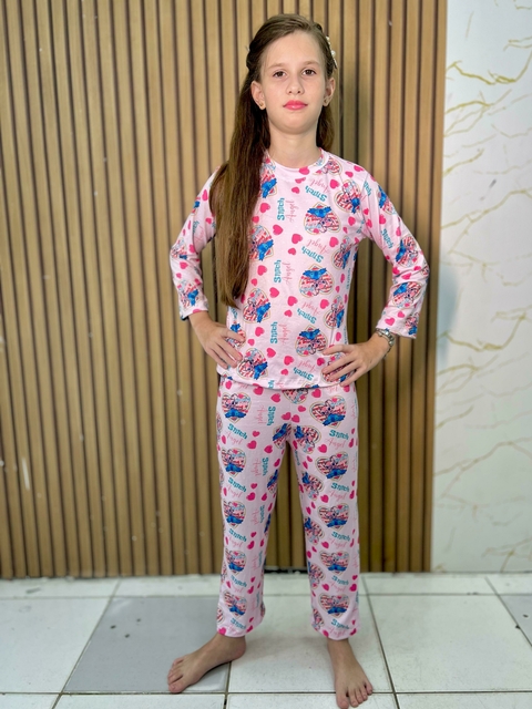 Pijama Infantil Calça Full Feminino - comprar online