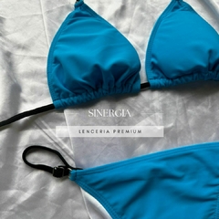 Bikini Negro Celeste - comprar online
