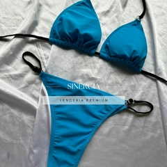 Bikini Negro Celeste