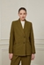 BLAZER ANIMALE JEANS LIKE LINEN - VERDE OLIVA
