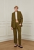 BLAZER ANIMALE JEANS LIKE LINEN - VERDE OLIVA - Absolutta Store