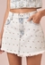 MINI SAIA JEANS PUIDOS BORDADA MY PLACE na internet