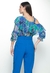 BLUSA TON ÂGE ESTAMPADA AZUL - comprar online