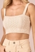 CROPPED MY PLACE TRICOT PONTO TRANCADO OFF WHITE