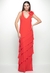 VESTIDO LONGO DECOTE V TON ÂGE