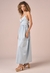 VESTIDO LONGO PREGAS JEANS MY PLACE na internet