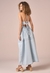 VESTIDO LONGO PREGAS JEANS MY PLACE - Absolutta Store