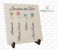 Azulejo Jardim da Vovó Personalizado 20x20cm - comprar online