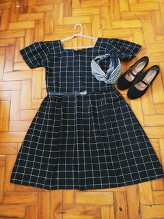 Vestido Maisel xadrez