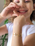 Pulseira infantil elo português com laços diamantados e zircônias - comprar online