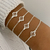 Pulseira de Prata Trevo Transparente.