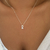 Colar de Prata Menina Cor Cristal. - comprar online