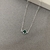 Colar de Prata Trevo Verde Esmeralda.