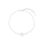Pulseira de Prata Oval em Zircônia (Importação).