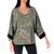 BLUSA VERDE MILITAR ESTAMPA FOLHAS, TAM M