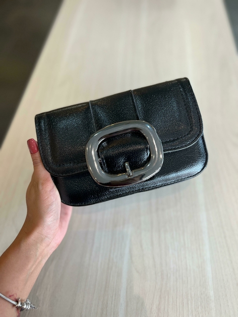 Bolsa Preta com Fivela Chumbo - comprar online