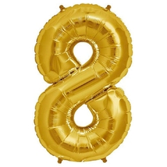 Globos número dorado (32") - tienda online