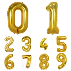 Globos número dorado (32") - comprar online