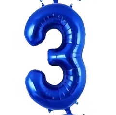 Imagen de Globos número azul (32")