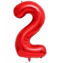 Globos número rojo (32") - tienda online