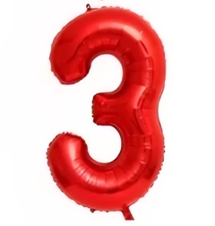 Imagen de Globos número rojo (32")