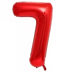 Globos número rojo (32") - carisol cotillon y reposteria