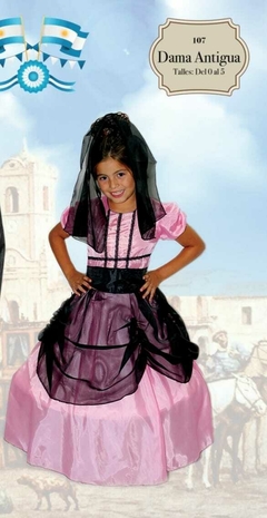 Disfraz de dama antigua c/gasa - comprar online