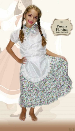 Disfraz de paisana c/flores - comprar online