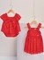 CONJUNTO BATA E TAPA FRALDA VERMELHO ANIMÊ L2198