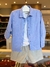 CAMISA CASUAL KINGEJOE PLAY SLIM MANGA L AZUL