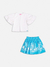 CONJUNTO CAMISETA E SAIA AZUL MOMI - comprar online