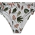 Conjunto Biquini infantil branco Folhas Puc Tamanho 6
