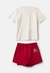 Conjunto camiseta e shorts saia vermelho animê N2540 - comprar online