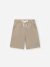 BERMUDA INFANTIL EM SARJA COM REGULAGEM BEGE NUDE - comprar online