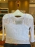 Blusa de tule justa 2 em 1 branco Dimy