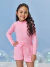 SHORTS NYLON PRAIA INFANTIL ROSA MENINA