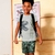 Conjunto infantil camiseta e bermuda dinossauro camuflado luc boo 52572 - Lookinho Kids