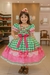 Vestido Infantil Junino Caipira Xadrez Verde e Branco Luxo - comprar online