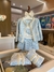CONJUNTO DIANA CASACO COM SAIA E REGATA TWEED PÉROLAS