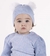CONJUNTO TOUCA POMPOM E MEIA MINI LADY