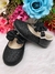 Sapatinho Bebê Preto Com Glitter e Aplique de Lacinho - comprar online