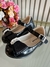 Sapatinho Preto Verniz C/ Aplique de Lacinho Strass Glitter - loja online